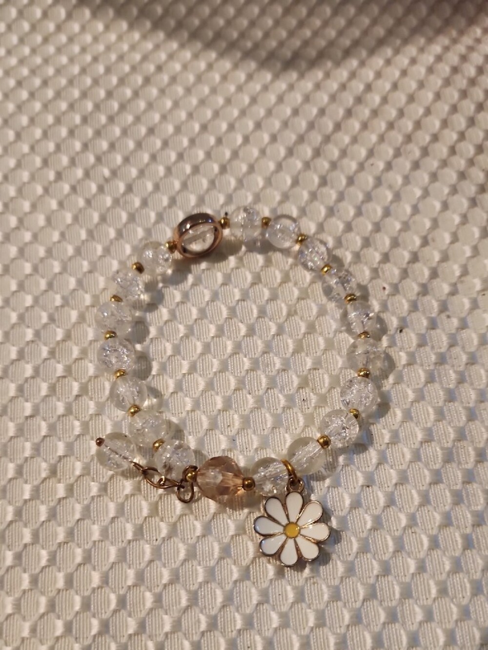 Yellow Beaded Daisy Charm Bracelet Set - *2 For $13* - Picture 4 of 6